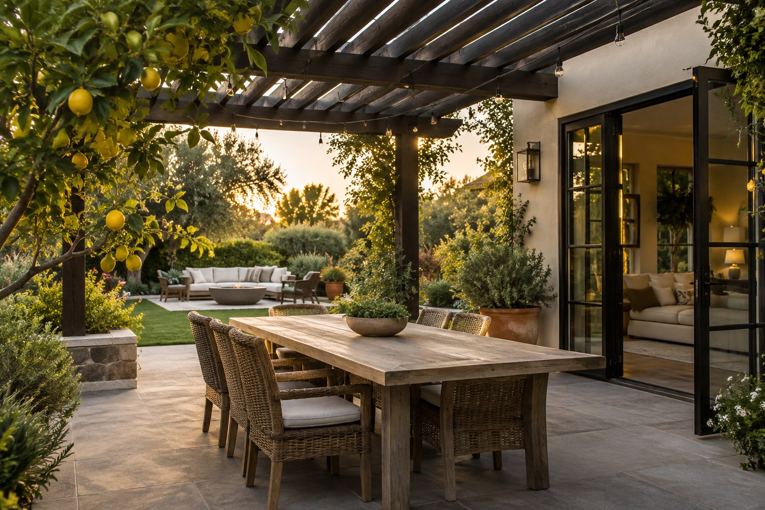 A quiet residential Southern California street, illustrative